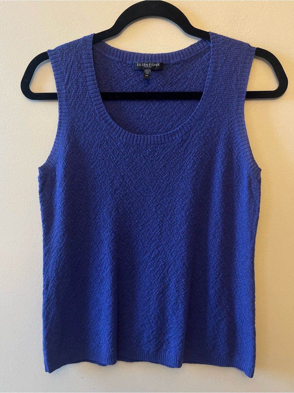 Eileen Fisher 100% Wool Sleeveless Sweater Women's Size Petite Small